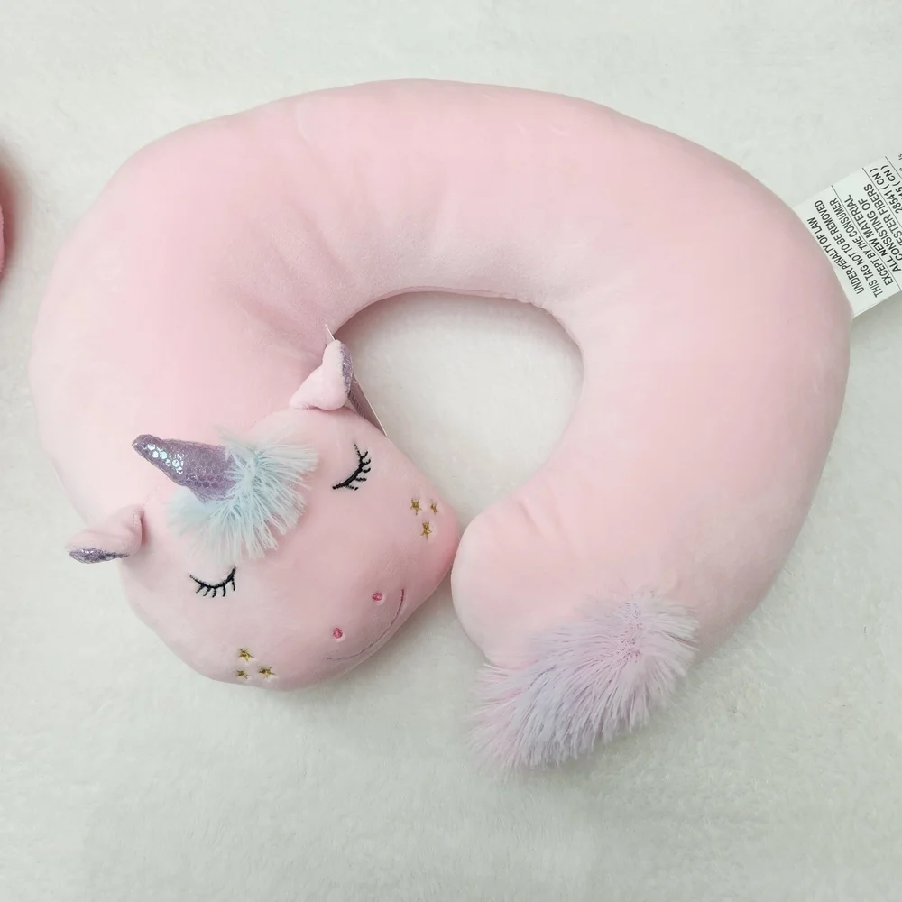 Target Pink Kids Robe with Butterfly Accents And Unicorn Neck Pillow